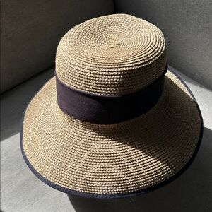 Classic Straw Sun Hat with Black Band